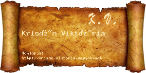 Krisán Viktória névjegykártya
